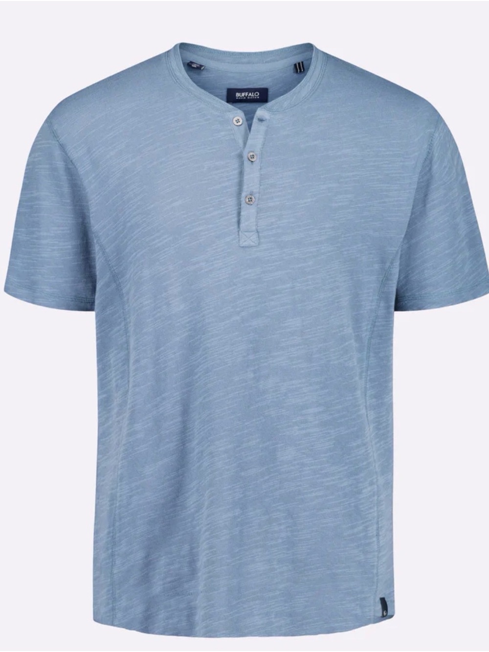 Buffalo David Bitton Sky Blue Short-Sleeve Henley